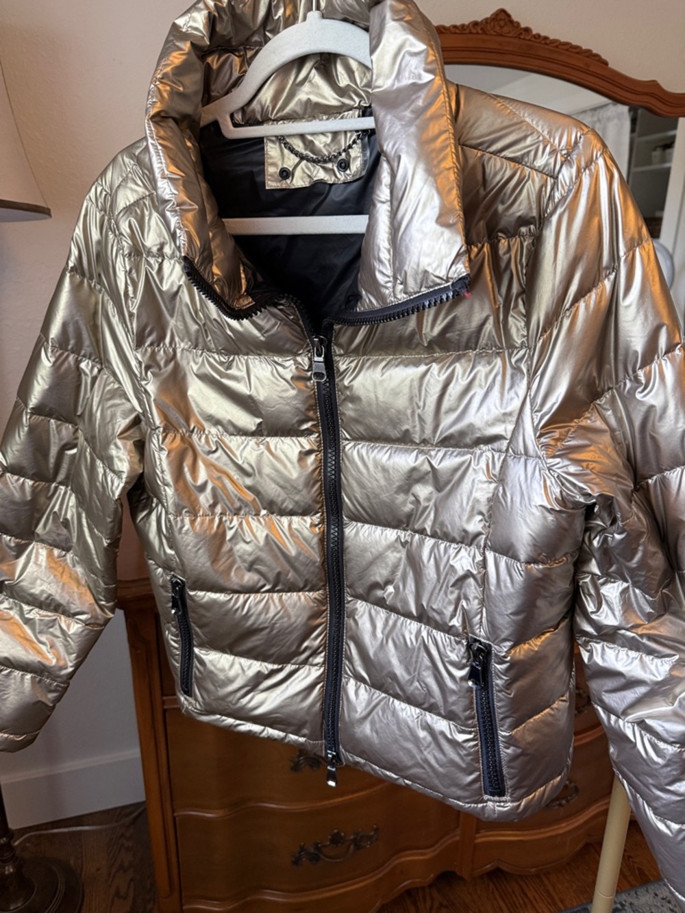 Metallic Gold Puffer Jacket